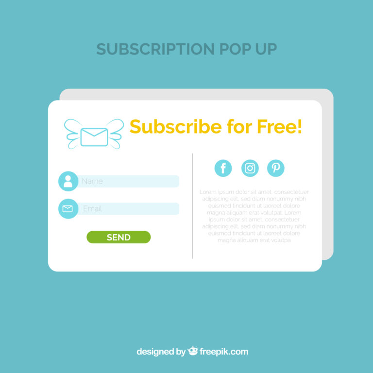 Subscription form illustration