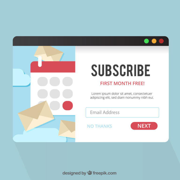 How to create a subscription form illustration