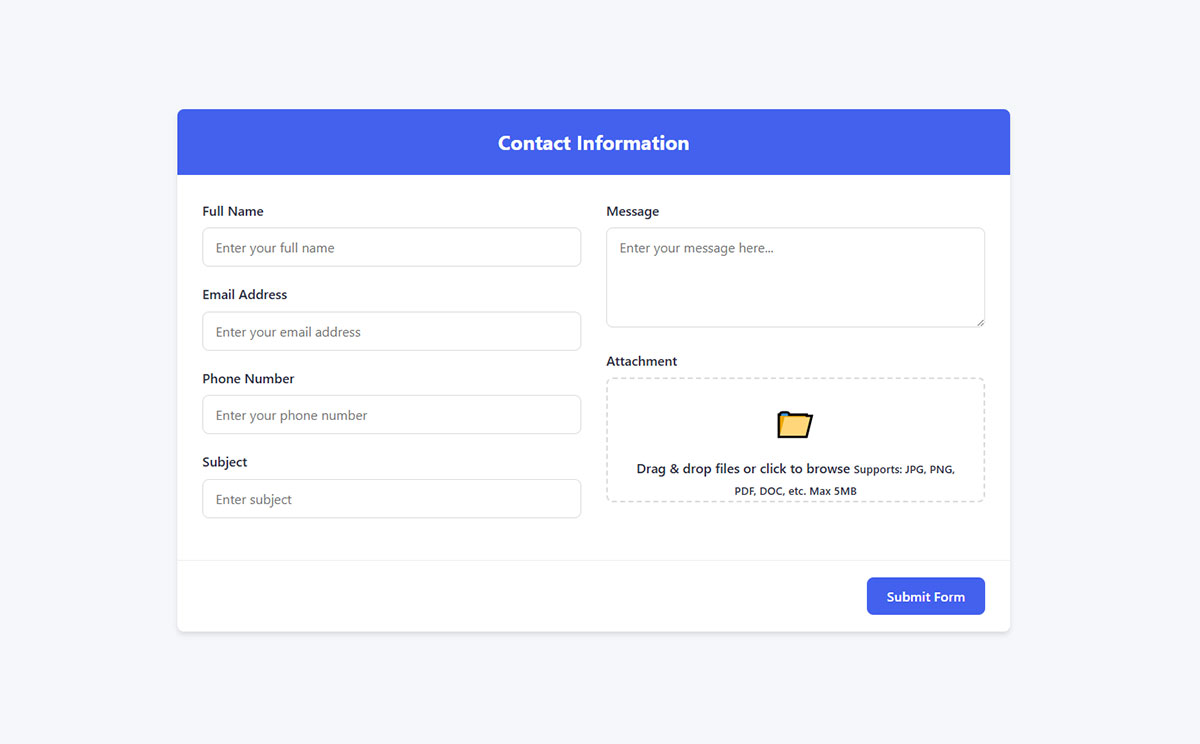 form with file upload