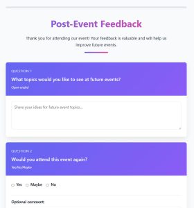Post-Event Survey Questions for Valuable Insights