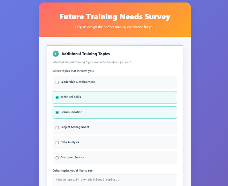 Future Training Needs