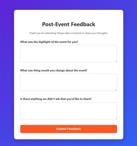 Post-Event Survey Questions for Valuable Insights