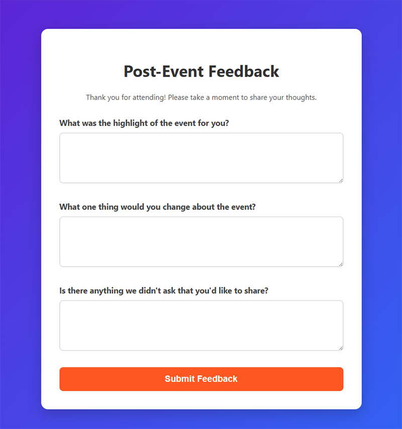 Open Feedback