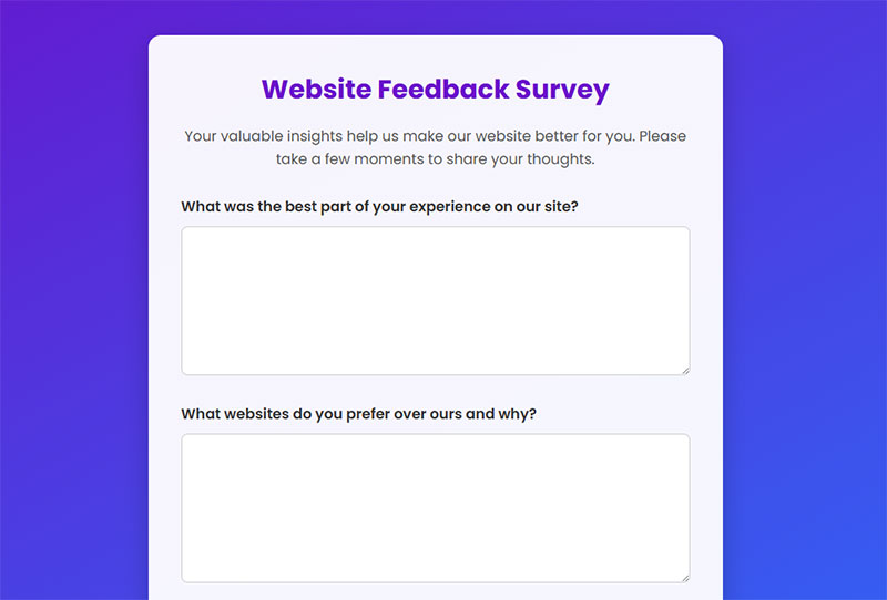 Open-ended Feedback