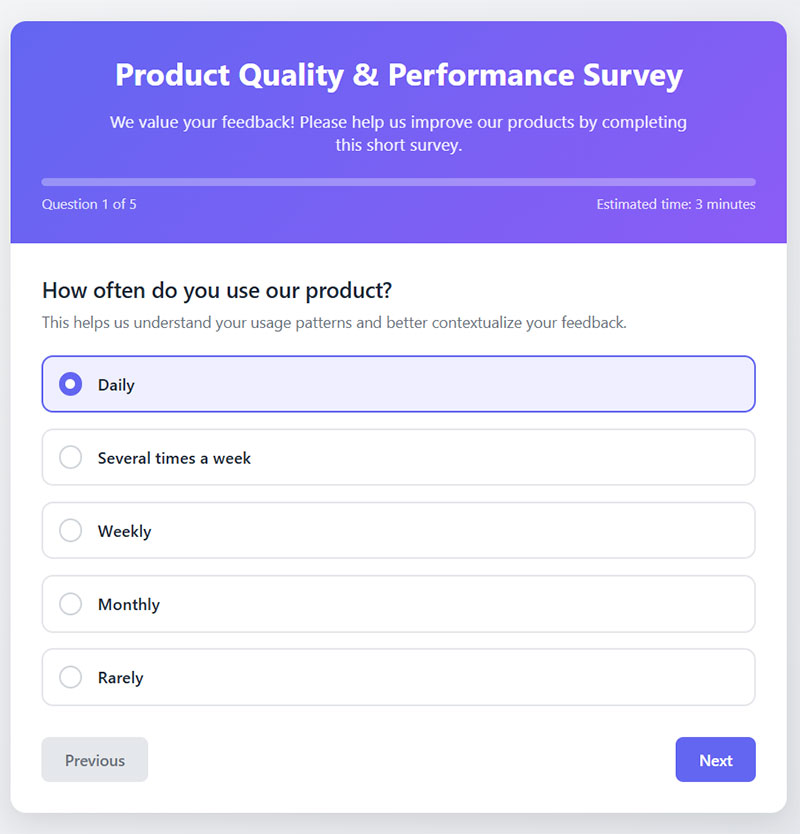Product Usage Experience
