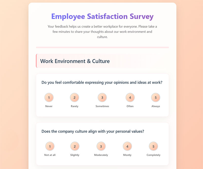 Work Environment and Culture