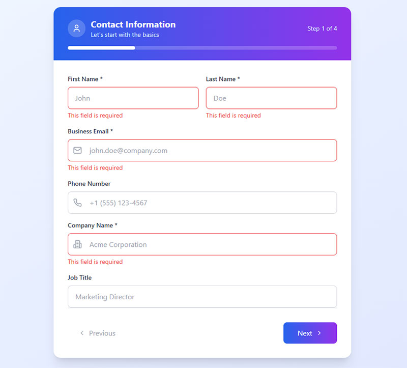 Validation and Error Handling
