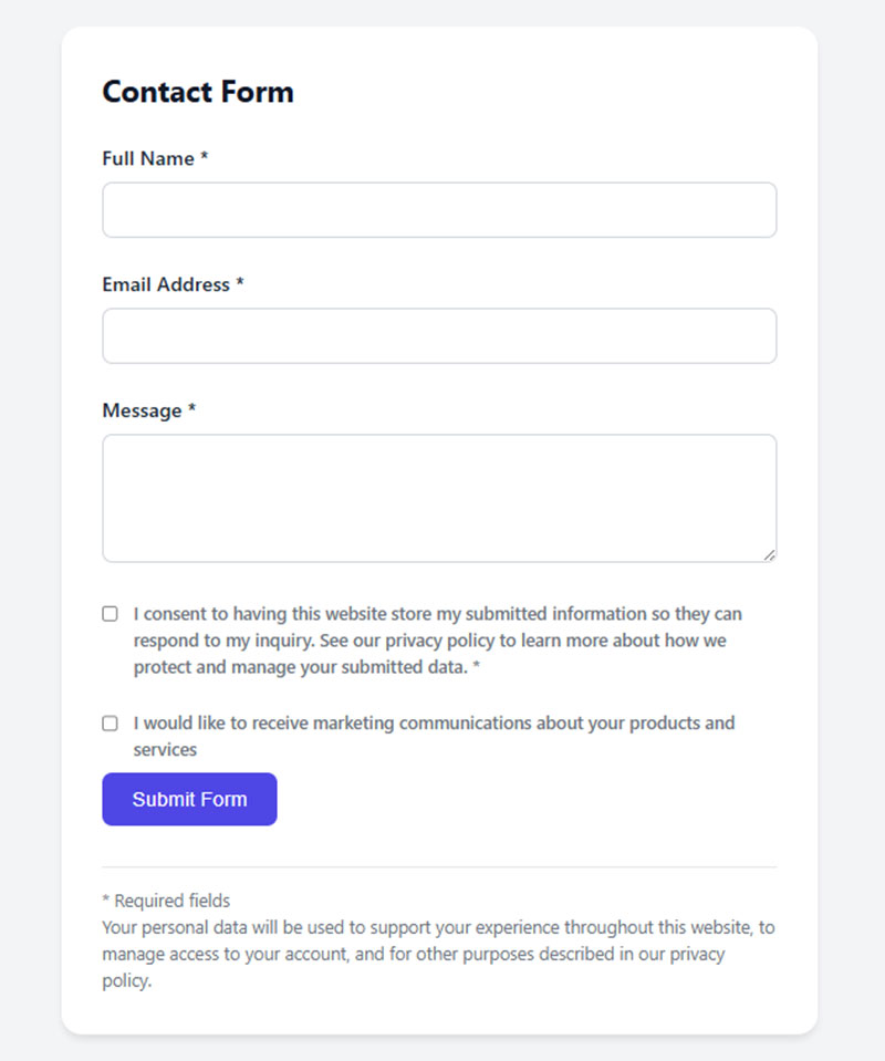 gdpr compliant forms