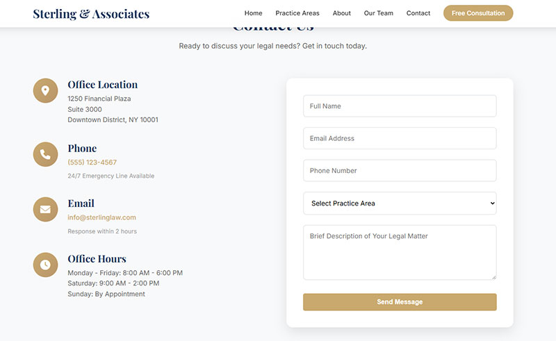 Contact Forms and Lead Capture Methods