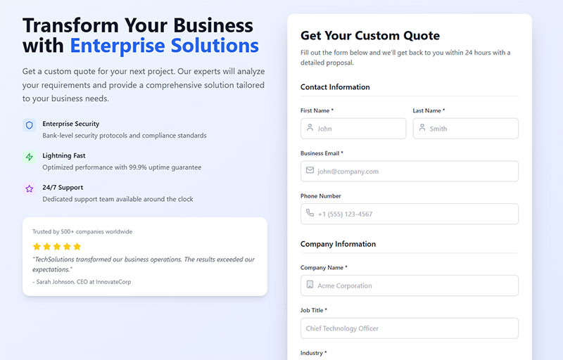 Form Structure and Layout Best Practices
