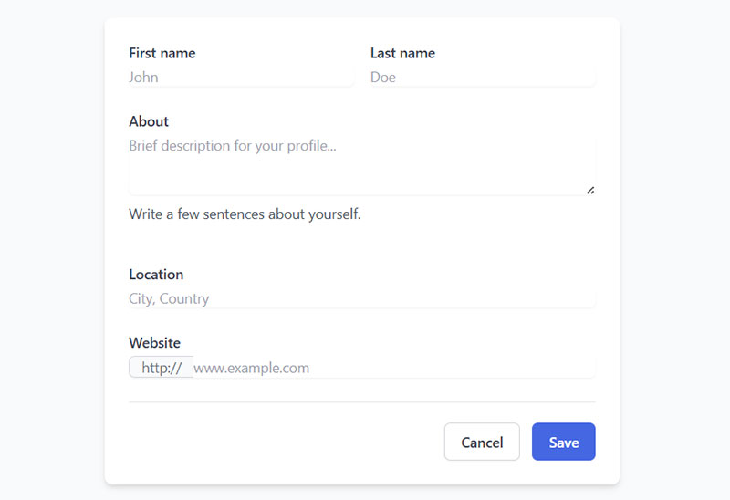 profile forms