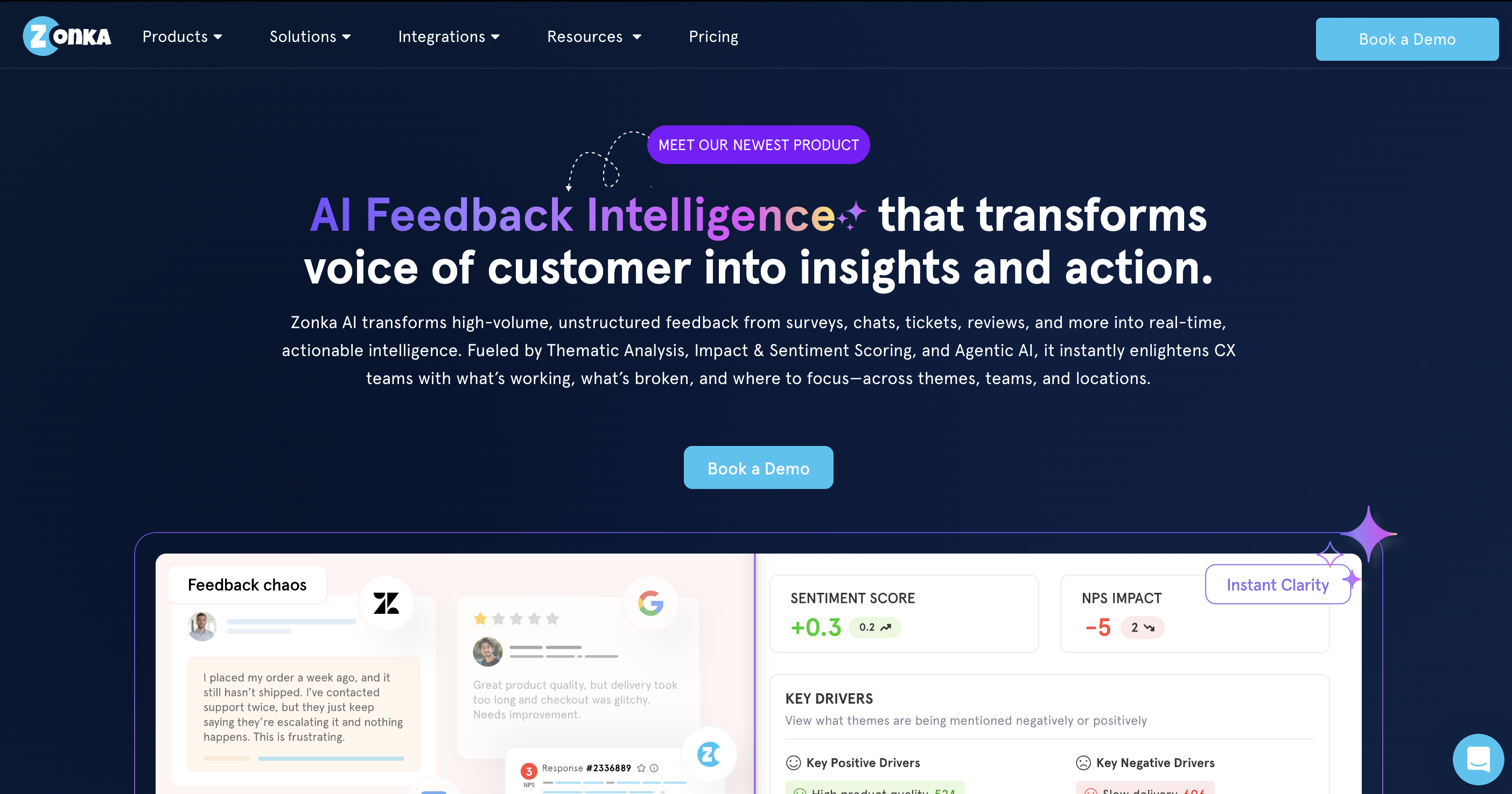 Zonka feedback homepage