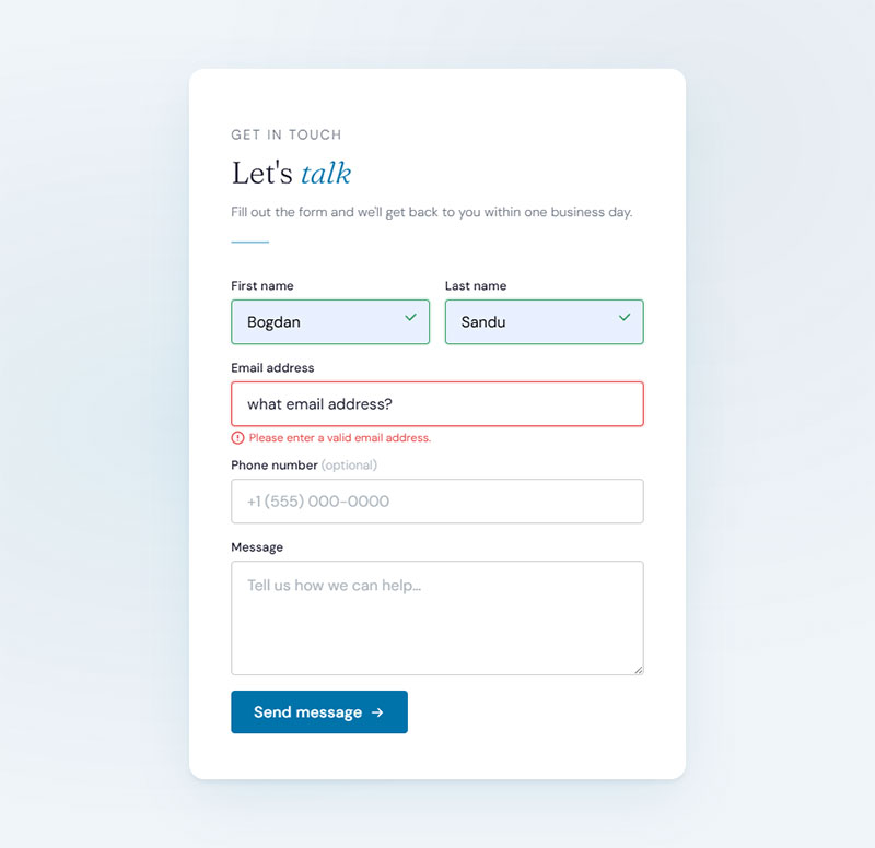 Validation and Error Handling Without a Plugin