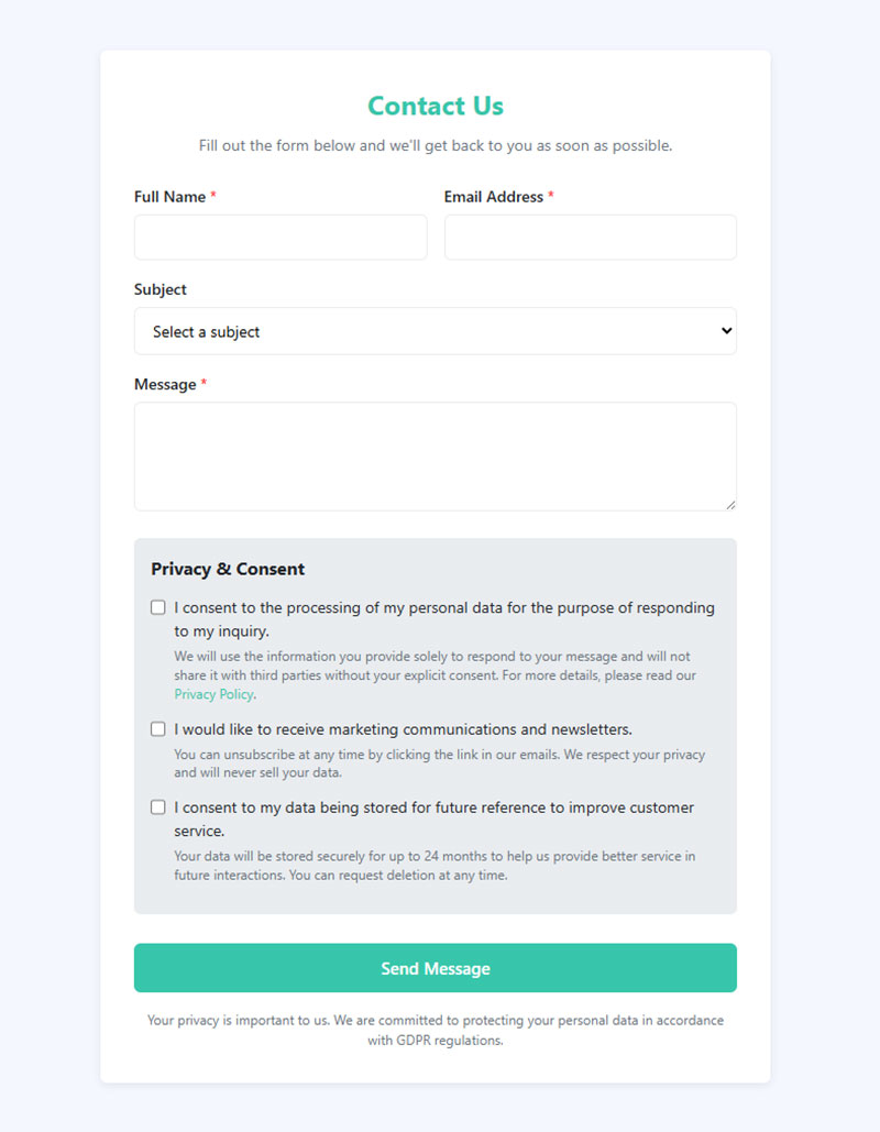 Required Form Elements