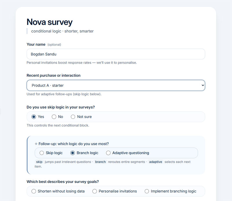 How Skip Logic and Personalization Shorten Surveys