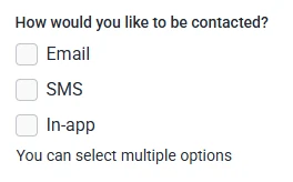 Front-end view of a Checkbox field in an IvyForms form showing multiple checkboxes.