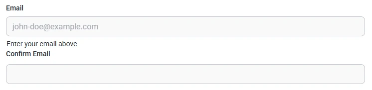 Front-end view of an Email field in an IvyForms form.