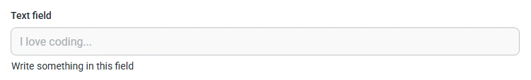 Front-end view of a Text field in an IvyForms form.