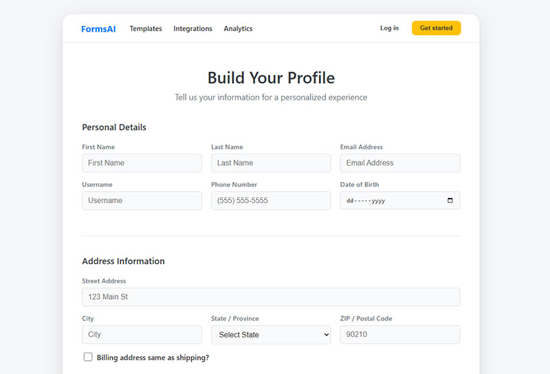 Complex Horizontal Forms