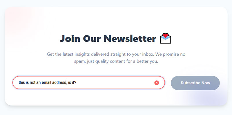 Form Validation Display