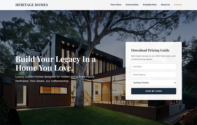 Landing Page Structure