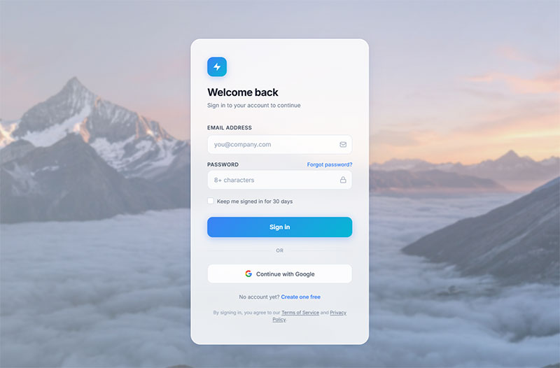 What Does a Bootstrap Login Form with a Background Image Look Like