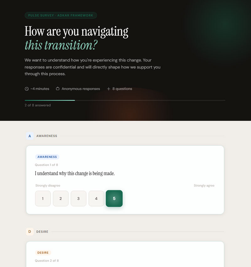 Change Management and Adaptability Questions