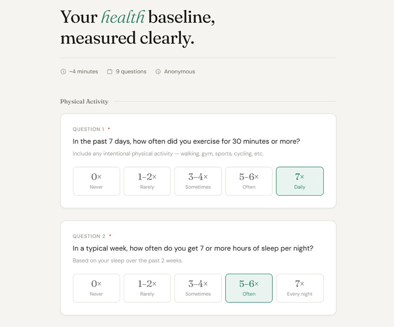 Health and Wellness Survey