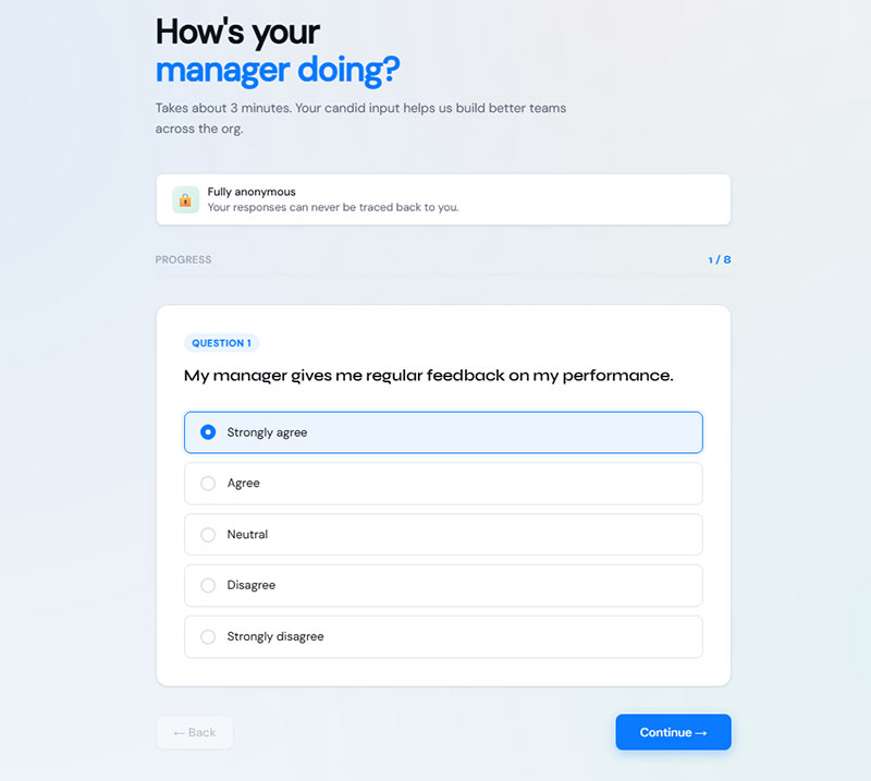 Manager Effectiveness Pulse Survey Questions