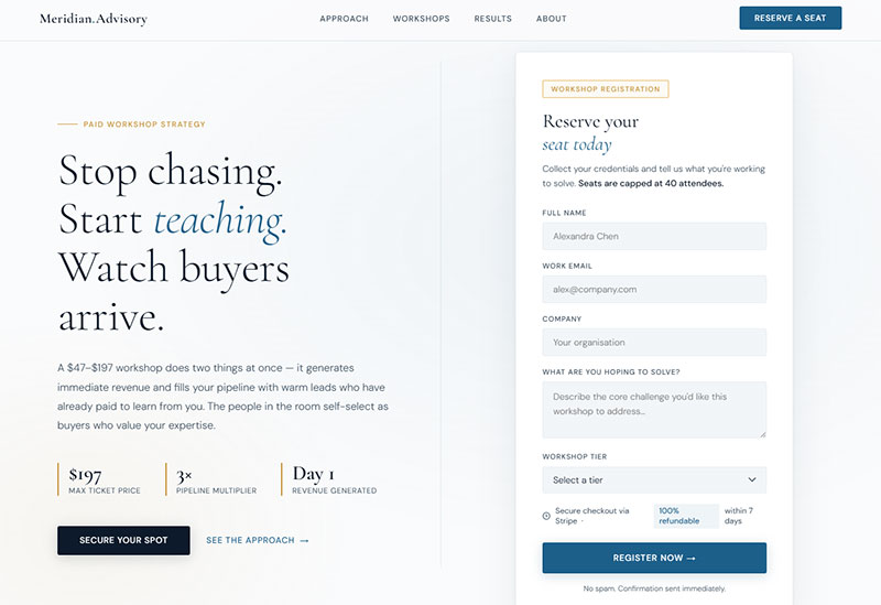 Micro-Workshops and Paid Workshops