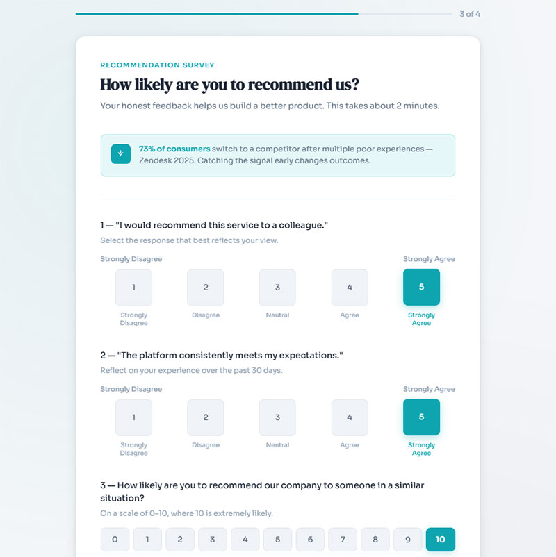 Recommendation Likelihood-survey