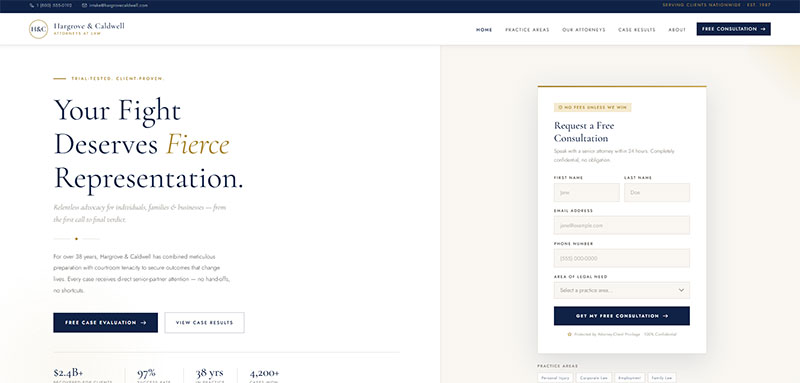 What a High-Converting Legal Landing Page Includes