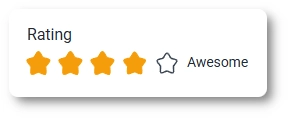 Front-end view of a Rating field in an IvyForms form showing star-rating offered to visitors