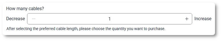 Quantity field on the front end with stepper, prefix, suffix, and description
