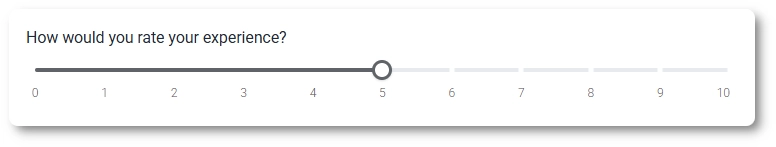 Front-end view of a Slider field in an IvyForms form