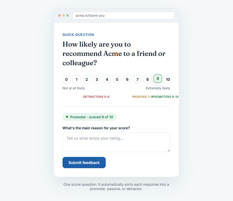Net Promoter Score Questions