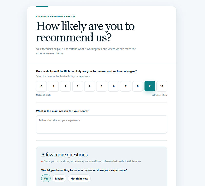Promoter Follow-Up Questions