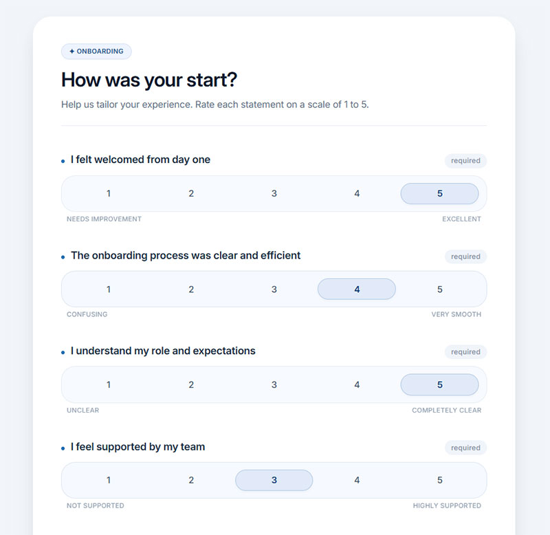 Rating Scale Questions