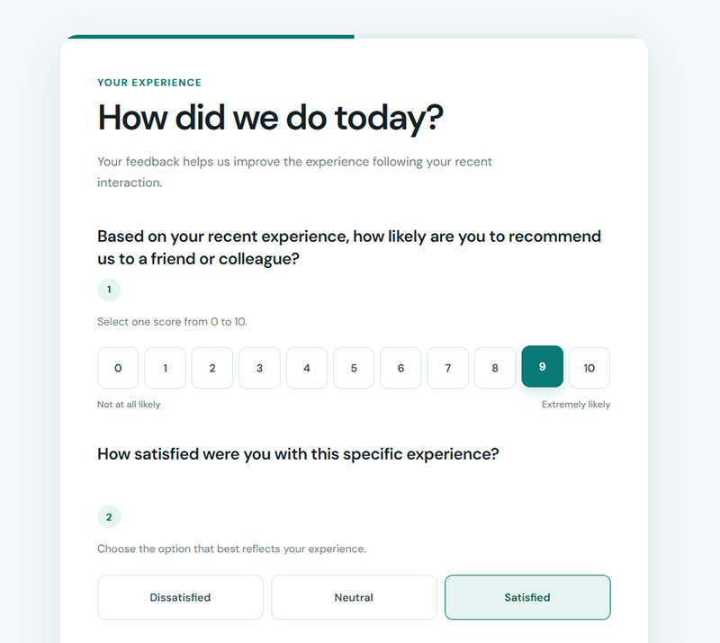 Transactional NPS Questions