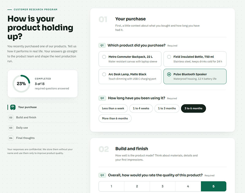 What Changes in B2C Product Quality Surveys