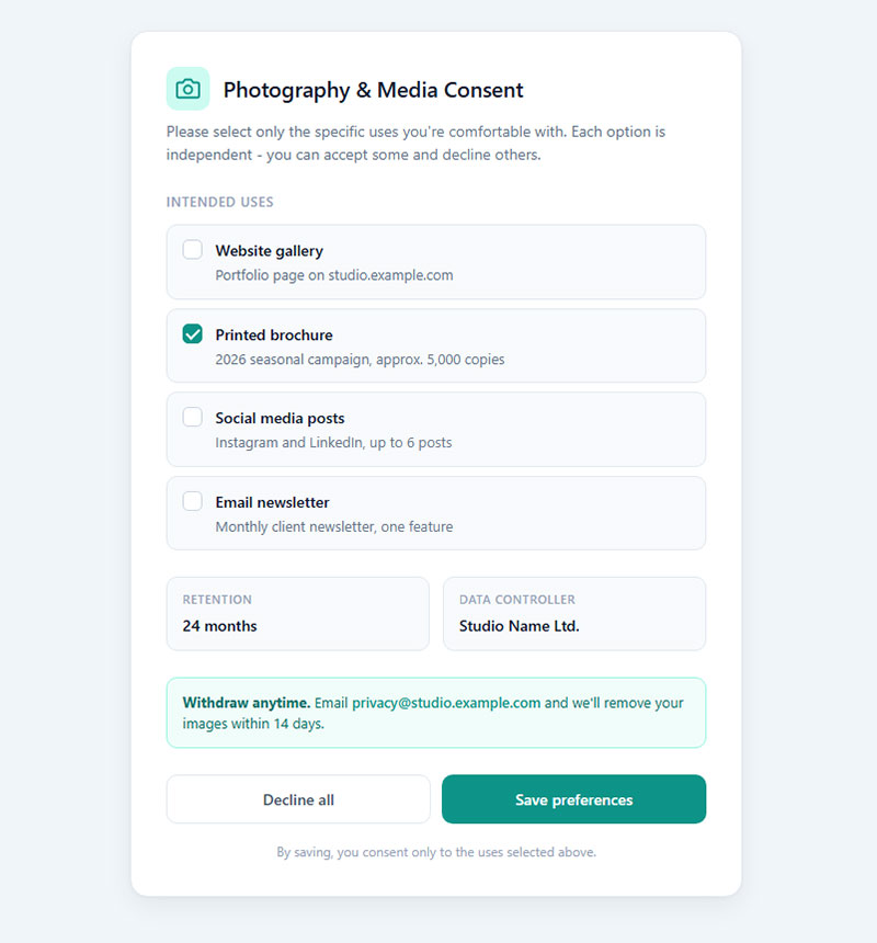 Photography and Media Consent
