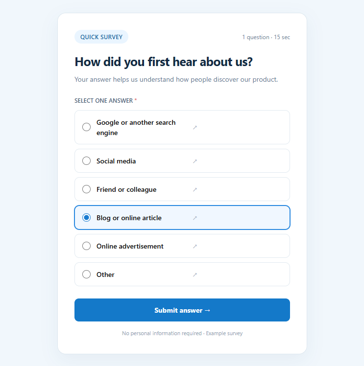 Dropdown or radio buttons