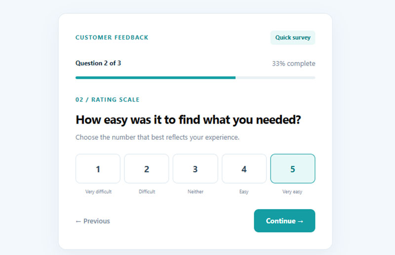 Rating scales for effort and satisfaction